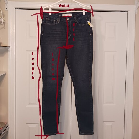 #302 2/$15 - Rue21 Blue Mid-Rise Jeggings Size 8 Short - Picture 6 of 6